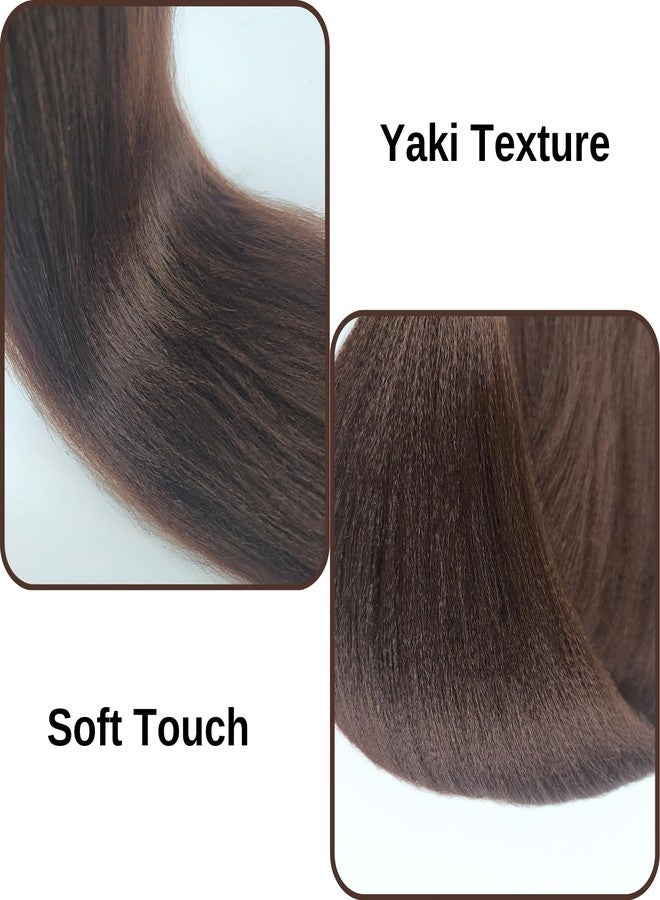 Leticia Dark Brown Braiding Hair Pre Stretched Color 4 Boho Hair for Braiding ez Braid Non Toxic Synthetic Crochet Boho Braids Deep Wave Curls Knotless Twist - Image 4